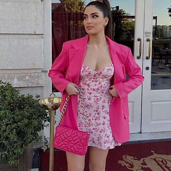 Zara Dresses & Skirts - Zara - Floral Linen Blend Mini Dress, Size XS